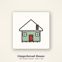 Gingerbread House needlepoint canvas rolled and ready to ship
