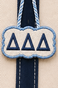 Tri Delta mini sorority needlepoint canvas, 18ct bag charm big little gift