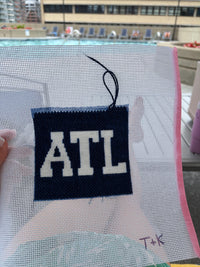 ATL Atlanta needlepoint canvas royal blue
