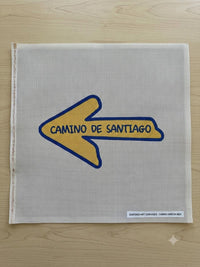 Camino de Santiago arrow needlepoint canvas