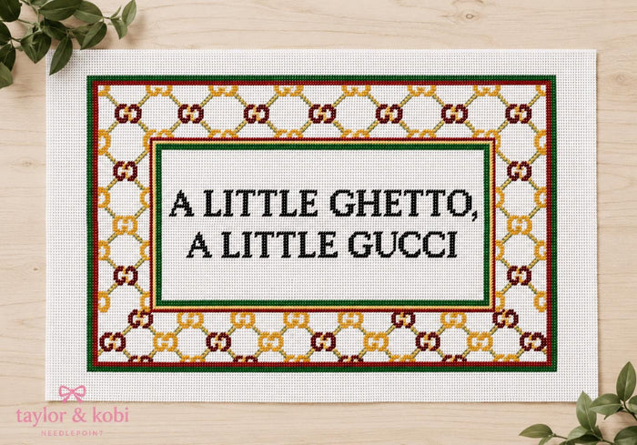 A Little Ghetto A Little Gucci needlepoint canvas