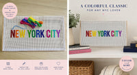 New York City needlepoint canvas styled