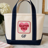 Gluten free heart needlepoint close-up