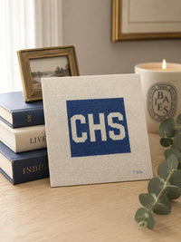 Lowcountry monogram needlepoint styled