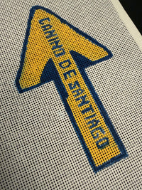 Camino de Santiago needlepoint styled