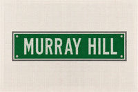 Murray Hill NYC street sign needlepoint canvas