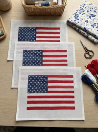 American flag needlepoint styled