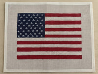 Flag needlepoint canvas close-up