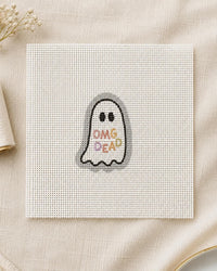 Mini OMG Dead ghost needlepoint canvas