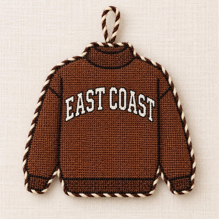 East Coast sweater ornament needlepoint canvas