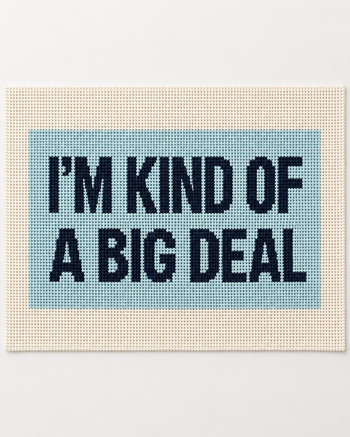 I'm Kind of a Big Deal quote needlepoint canvas