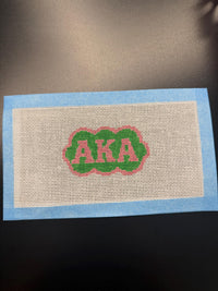 AKA monogram needlepoint styled