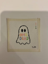 Mini ghost needlepoint canvas