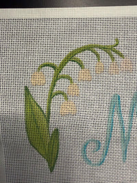 Bride bouquet needlepoint keepsake