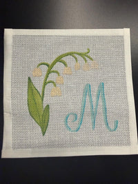 Bridal bouquet needlepoint charm