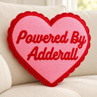 Funny heart needlepoint canvas detail